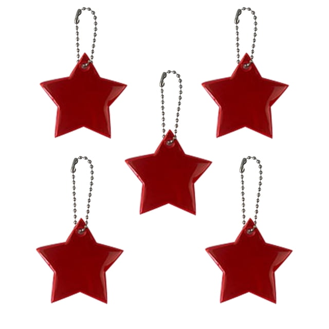 Dvkptbk The Reflector 5 Pcs Pendentif Réfléchissant Pendentif Réfléchissant Extérieur Forme d'Étoile Réfléchissant Convient pour Sac à Dos Vélo Marche Course Équipement de Voyage