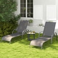 thumbnail image 2 of Costway Chaise Longue de Patio avec Accoudoirs Inclinables Réglables, Gris Turquoise, 2 of 9
