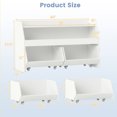 thumbnail image 3 of Costway Kids Toy Storage Organizer with 2 Movable Drawers Open Shelf Compartment for Kids White, 3 of 10