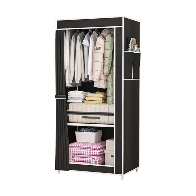 Feltree Easy Assembly Fabric Closet Organizer for Bedroom Storage, Multifunctional Wardrobe with Shelves and Drawers, Waterproof and Space Saving Design