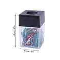 thumbnail image 2 of Transparent Plastic Paperclip Holder - Desktop Dispenser, Large Capacity, Easy to Operate, For Office Supplies, 2 of 5