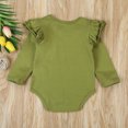 thumbnail image 2 of Newborn Baby Girl Boy Ruffled Long Sleeve Romper Solid Color Casual Bodysuit Spring Fall Clothes, 2 of 6