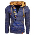 thumbnail image 1 of RKSTN Jackets for Men Fashion Fall Winter Sweater Loose Large Size Mixed Color Sweater Hooded Pullover Sweater Fall and Winter Long Sleeve Jacket Coats, 1 of 3
