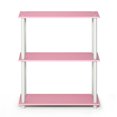 thumbnail image 3 of Furinno Turn-N-Tube Étagère de Présentation Compacte Polyvalente à 3 Niveaux, Rose/blanc, 10024PI/WH, 3 of 3