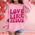 thumbnail image 2 of PMVFHDE Chandails en Molleton de Printemps pour Filles Sweat à Imprimés Graphiques Col Rond Manches Longues Mignon Pull Épaule Tombante Rose, 5-6 Ans, 2 of 6