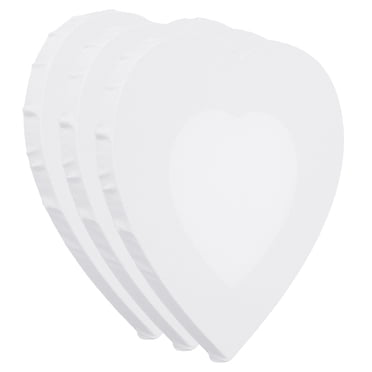 Unique Bargains Paint Canvases for Painting, 3 Pack 8x8 Inch Heart-Shaped Wood Frame Stretched Blank Art Board Panels White