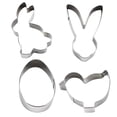 thumbnail image 1 of Easter Egg Cookie Cutter,Stainless Steel Bunny Chick Shape Cake Dessert Cutter 4-Piece Set,Food Safe for Dough Fondant Bread Cheese,Easter Bunny Cookie Cutter, 1 of 9