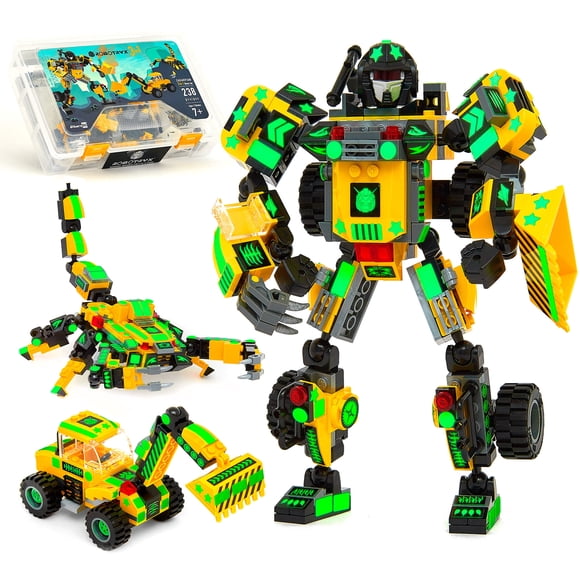 JitteryGit Robotryx Zakarpian / Jouets Stem Jouets Robot Jouets Garçons Jouets Âges 5 6 7 8 9 10 à 11 Jouets de Construction Cadeaux pour Enfants / Juguetes Para Niños
