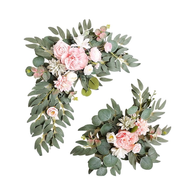 Abbracc 2 Pieces Artificial Wreath Artificial Floral Swag Simulation Garland Flower Swag R