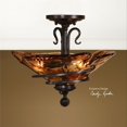thumbnail image 1 of Uttermost Vitalia Oil Rubbed Semi Flush Mount Light in Rubbed Bronze, 1 of 2