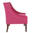 thumbnail image 2 of Meadow Lane Swoop Arm Accent Chair, Deep Pink, 2 of 5