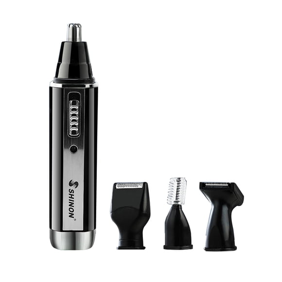 Multi-function Electric Nose Hair Trimmer Mini Razor Nose Hair 4 in 1 Temples Eyebrow Trimming Set Black