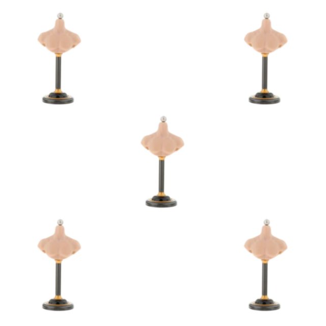 Baohd Modèle PVC Buste Féminin Masculin Élégant et Pratique pour Perruques Mâle D 5Set