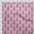thumbnail image 3 of oneOone Viscose Chiffon Fabric Leaves & Floral Block Print Fabric By The Yard 42 Inch Wide, 3 of 4