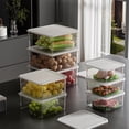 thumbnail image 1 of Organisateur Empilable pour Réfrigérateur, Contenant de Rangement Alimentaire Transparent avec Couvercle, Boîte à Collations pour Garde-Manger de Cuisine, Bac Refroidisseur Gain de Place, Organisation pour la Maison et le Bureau, 1 of 9
