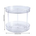 thumbnail image 3 of Plastic 2 - Tier Rotating Storage Tray for Various Rooms with Smooth Glide and Easy Cleaning, 3 of 8