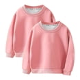 thumbnail image 1 of Timegard Toddler Boys Girls Sweatshirts 2pc Solid Color Cotton Pullover Loose Comfy Long Sleeve Top, 1 of 2