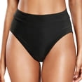 thumbnail image 1 of Women Casual High Waisted Swim Trunks Nylon Spandex Split Solid Color Quick Drying Beach Water Activities Wear, 1 of 5