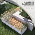 thumbnail image 4 of Outsunny L-Shaped Raised Garden Bed Galvanized Steel Planter Box Silver, 4 of 10