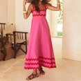 thumbnail image 2 of Dvkptbk Women's 2024 Robes d'Été Sans Manches à Encolure Dégagée, à Étages, Fluides, Plage, Vacances, Fête, Longue Robe Débardeur Maxi, 2 of 5