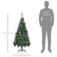 thumbnail image 3 of HOMCOM 5FT Christmas Tree Holiday Seasonal Indoor Metal Stand, 3 of 10
