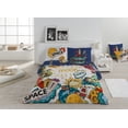 thumbnail image 2 of Ensemble de housse de couette Moon Space de Gouchee Home – Literie pour enfants 2 pièces avec motif réversible sur le thème de l'espace, 2 of 4