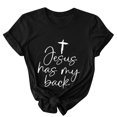 thumbnail image 5 of EGNMCR Easter Chemise Femme Chemises Imprimé de Pâques Lettrage de Pâques pour Femme Imprimé Col Rond Manches Courtes Haut Manches Courtes Col Rond/chemise T-Shirts pour Femmes, 5 of 5