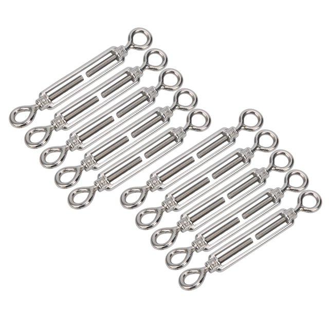 Wire Tensioner Eye And Eye Turnbuckle Wire Tensioner Strainer Rope Cable Tensioner 10pcs Eye And Eye Turnbuckle Wire Tensioner Strainer Stainless Steel Rope Tensioner M6