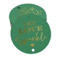 thumbnail image 1 of Inkdotpot Real Gold Foil Let Love Sparkle Wedding Tags Favor Hang Paper Tags 50 Pieces, 1 of 6