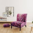 thumbnail image 2 of Designart "Magical Magenta" Pink Abstract Landscape Upholstered Accent Chair - Modern Arm Chair For Living Room, 2 of 7