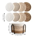 thumbnail image 3 of TIELUTT sous-Verres pour Boissons sous-Verres pour Osier Chargeurs pour Assiettes de Souper Petite Table à Manger Ensemble pour 4 Table Ronde Ronde Ensemble de Cuisine Napperons Ronds Salle à Manger Intérieure Extérieure Petite Table à Manger Ensemble fo, 3 of 7