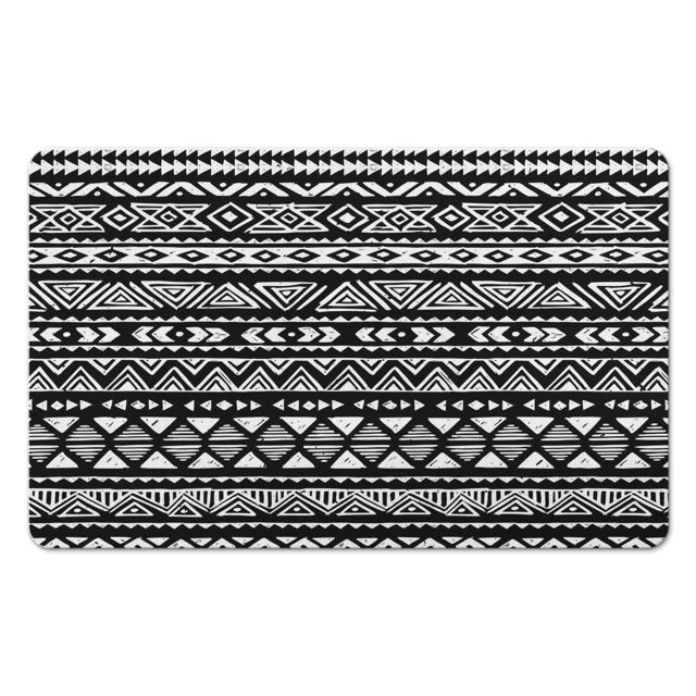 Indulge in Luxury with our Non-Slip 20x32in Tribal Style Bath Rug Runner - Soft Microfiber, Machine-Washable Bathroom Rugs for Tub and Shower. Elevate Your Bathroom Experience Today!