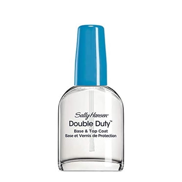 Sally Hansen Double Duty™ Base & Top Coat, 2-in-1 Base & Top Coat that Protects and Strengthens Nails, Chip-Resistant Nail Polish Coat 13 ml
