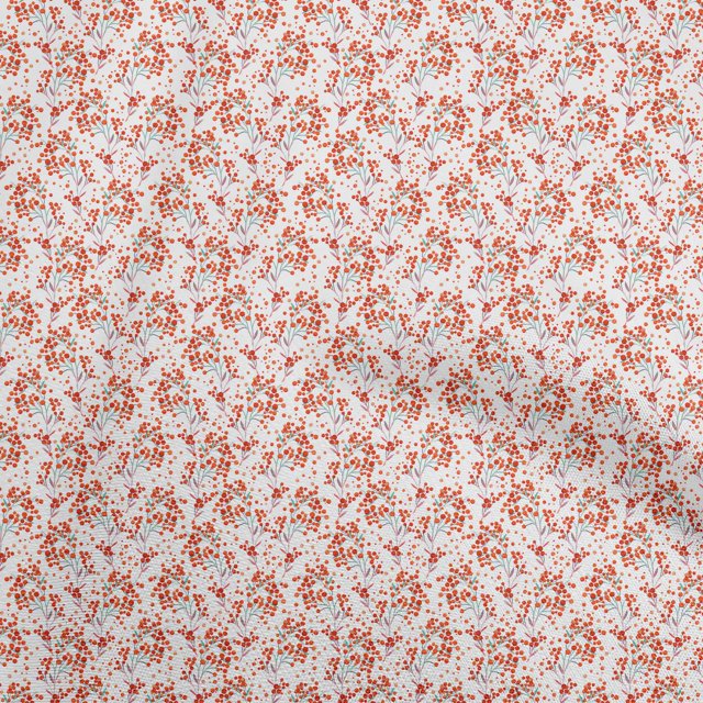 oneOone Viscose Chiffon White Fabric Leaves Craft Projects Decor Fabric Printed By The Yard 42 Inch Wide