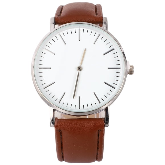 1 Pce Montres en PU Montres-Bracelets pour Hommes Bracelet en PU Montres à Quartz Cadeaux pour Mari
