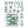 thumbnail image 3 of TopLLC 32 Pcs Christmas Tree Hanging Ornaments Set, Pre-Tied Shatterproof Plastic Assorted Baubles with Rope, Glitter Xmas Tree Decorative Pendants Christmas Decorations for Party Holiday Wedding, 3 of 6