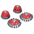 thumbnail image 3 of Drill Wire Brush, 4Pcs Wire Wheel Drill Bit Angle Grinder Accessories With M14 Thread Wire Polishing Brush  For Home For Professional For Outdoor, 3 of 8