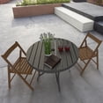 thumbnail image 4 of Four Seasons Courtyard Palermo Slat Top Dining Table with Umbrella Hole, 4 of 7