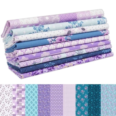 9 Pcs Lots de Tissus en Coton 18 x 22 Pouces, Carrés de Courtepointe Pré-Découpés en Quartiers de Tissu, Carrés de Patchwork pour Courtepointe Tissus de Couture pour Bricolage Artisanal Déco Maison - Fusion Florale