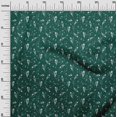 thumbnail image 3 of oneOone Tissu Polyester Lycra Vert Sarcelle Foncé Floraux Matériel de Robe Tissu Imprimé Tissu au Mètre 56 Pouces de Large, 3 of 4