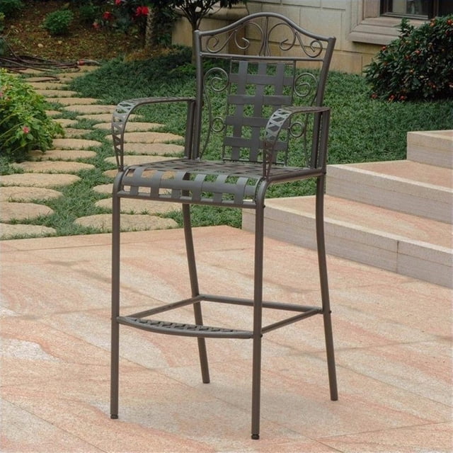 Pemberly Row Tabouret de Bar de Patio Brun (Ensemble de 2)