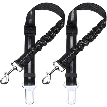 Lot de 2 Voiture Ceinture de Securite pour Chien, avec Absorption des Chocs et Mousqueton Elastique Reglable pour Chien Harnais de Securite Superieure pour Tous Les Chiens et Chats