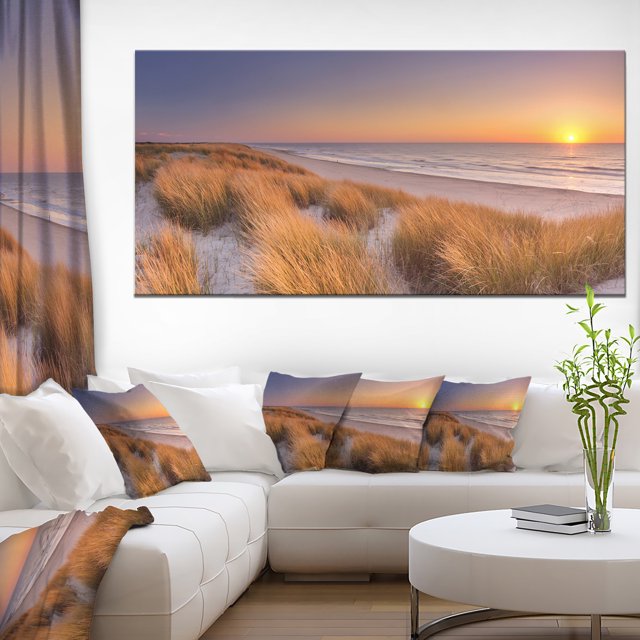 Sunset on Texel Island Beach - Modern Seashore Canvas Wall Art