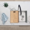 thumbnail image 2 of Azuni Undermount 25" Stainless Steel Single Bowl Workstation Kitchen Sink with 4 accs C126L, 2 of 14
