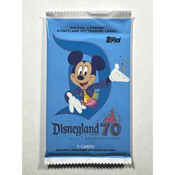 Topps Disneyland 70th Anniversary Trading Card Pack | 5 Cards Per Pack | Official Disney Collectible Cards