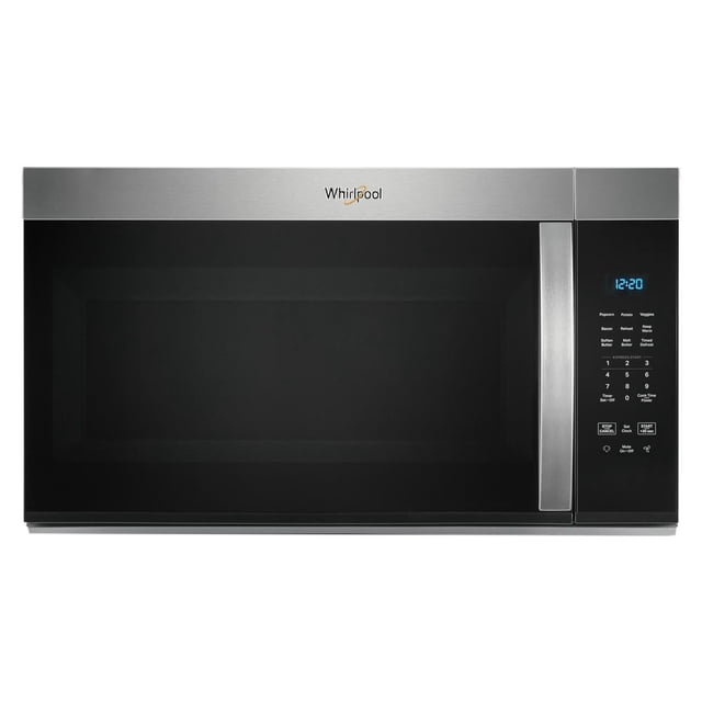 Whirlpool Four à Micro-Ondes de 1,7 Pi3 à Hotte Intégrée avec Boutons de Cuisson Rapide, Acier Inoxydable 300 Pi3/min