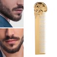 thumbnail image 3 of Beard Comb For Men, Skull Pattern Mustache Comb, Pocket Beard Comb Zinc Alloy Oil Hair Comb For Styling Mustaches and Beards, 3 of 7