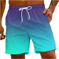 thumbnail image 1 of FAIWAD Mens Gradient Shorts Quick Dry Elastic Waist Beach Shorts Workout Sports Lightweight Sweatpant, 1 of 9