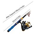 thumbnail image 3 of Compact Telescopic Fishing Rod Set, Fiberglass Sea Rod with Reel, Portable Complete Kit for Saltwater Freshwater Angling, 3 of 6
