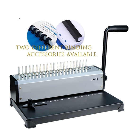 Factory Office Comb Binder RS-12 Binding Machine Comb-Type/Clamp Folder Of A4 Paper Bookbinding Machine